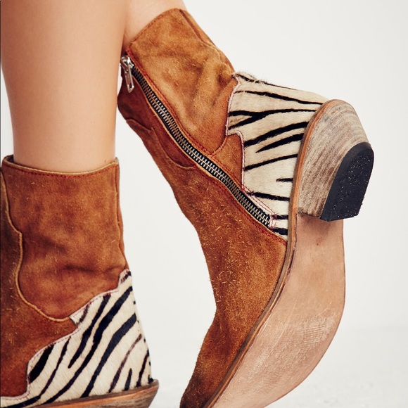 Free People Last Outlaw Calf Hair Ankle Boot - Picture 3 of 8